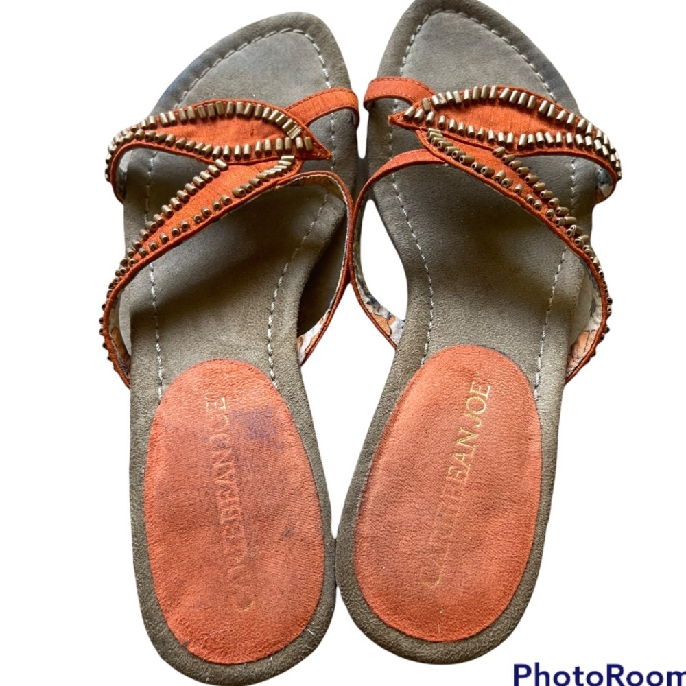 Caribbean Joe Women’s Orange Sandals - Picture 6 of 6